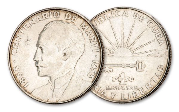 1 Silver Peso José Martí 100th. Anniversary of José Martí birthdate