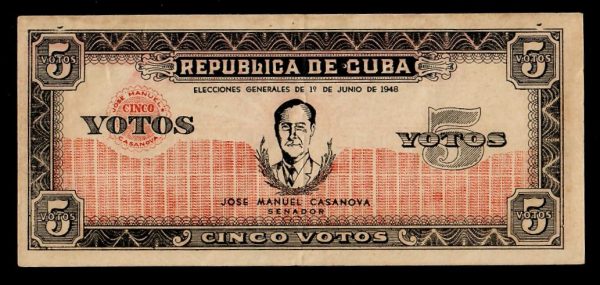 Cuba First Republic Import Tax Seal Specimen UNC w/ Counterfoil
