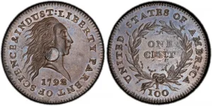 1792 Silver Center Cent J-1 (Special Strike)